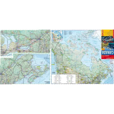 Canada laminowana mapa samochodowo-turystyczna 1:2 500 000 1:5 500 000 1:10 000 000