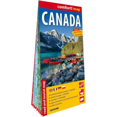 Canada laminowana mapa samochodowo-turystyczna 1:2 500 000 1:5 500 000 1:10 000 000