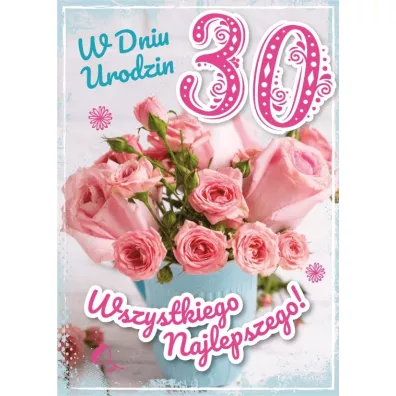 Armin Style KARNET URODZINY 30 B6 Z KOP AS GM-1026 FOL