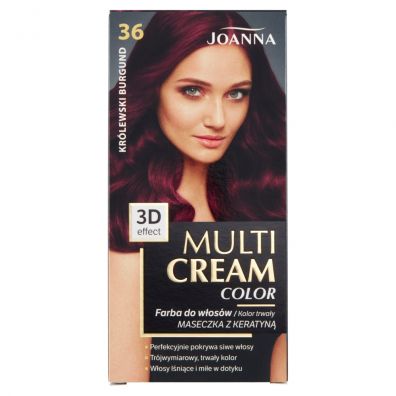 Joanna Multi Cream Color farba do włosów 36 Królewski Burgund