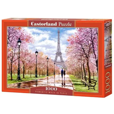 Puzzle 1000 el. Romantyczny spacer w Pary�u Castorland