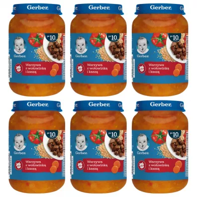 Gerber Warzywa z woowink i kasz po 10 miesicu zgrzewka 6 x 190 g