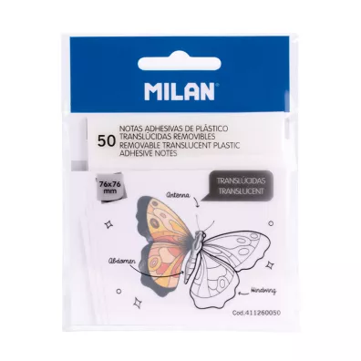 Milan Karteczki samoprzylepne Fluo przezroczyste 76 x 76 mm 50 szt.