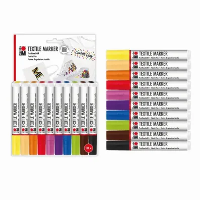 Marabu Pisaki do tkanin 10 kolor�w