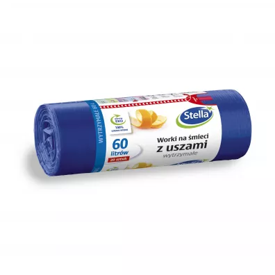 Stella Worki na �mieci z uszami wytrzyma�e 60 L granatowe 20 szt.