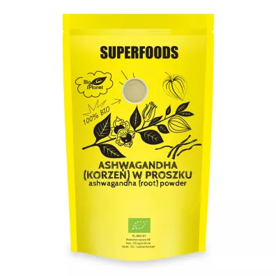Bio Planet Ashwagandha (korze) w proszku suplement diety 150 g Bio