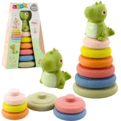 Piramida sensoryczna mi�kka gumowa dinozaur eko LeanToys