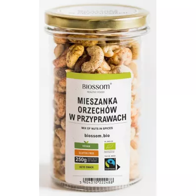 Biossom Mix orzech�w w przyprawach fair trade bezglutenowe 250 g Bio
