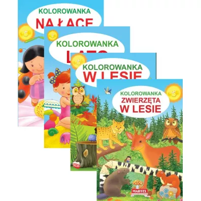 Pakiet Kolorowanka: Zwierz�ta w lesie, W lesie, Na ��ce, Lato - Jaros�aw �ukowski