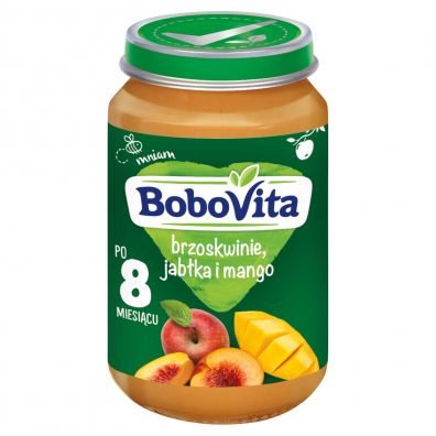 BoboVita Brzoskwinie jabłka i mango po 8 miesiącu 190 g