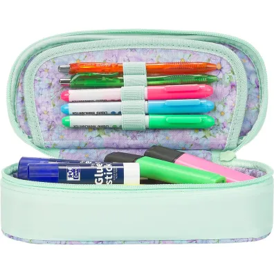Oxford Pi�rnik z klapk� Flowers zielony