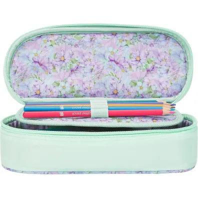 Oxford Pi�rnik z klapk� Flowers zielony