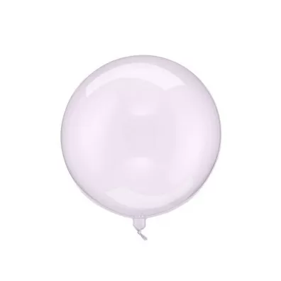PartyDeco Balon Kula transparentny fioletowy 40cm