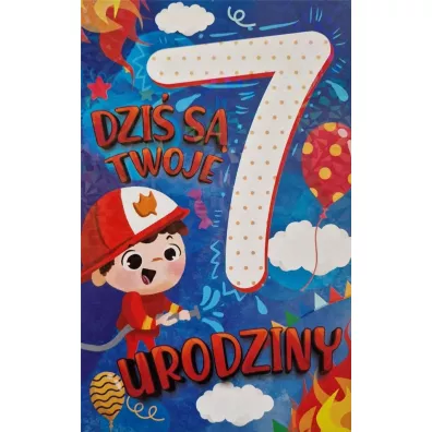 Yeku Karnet Urodziny 7 ch�opiec