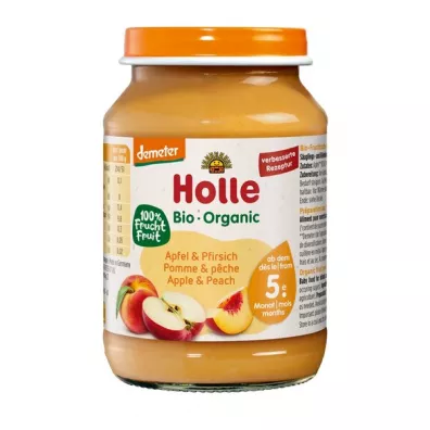 Holle Deserek jabko - brzoskwinia bezglutenowy od 5. miesica 190 g Bio