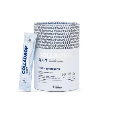 Aura Herbals Colladrop® Sport + kreatyna, kolagen morski 5000 mg Suplement diety 30 x 10.7 g