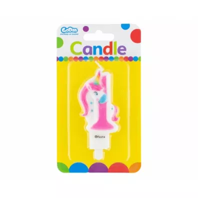 Godan �wieczka cyferka 1 z Jednoro�cem PF-SCJ1 7,8 cm