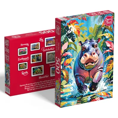Puzzle 500 el. Happy Hippo CherryPazzi