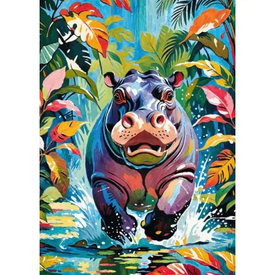 Puzzle 500 el. Happy Hippo CherryPazzi