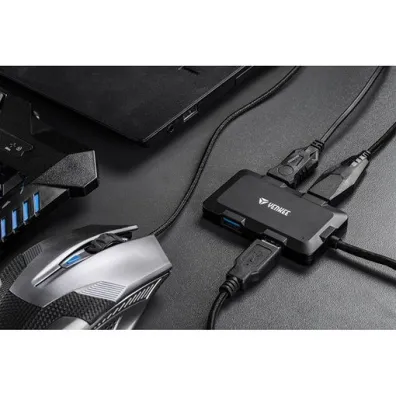 YHB 4341BK Hub 4x USB 3.0 black YENKEE
