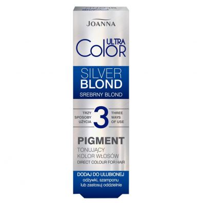 Joanna Ultra Color Pigment tonujący kolor włosów Srebrny Blond 100 ml