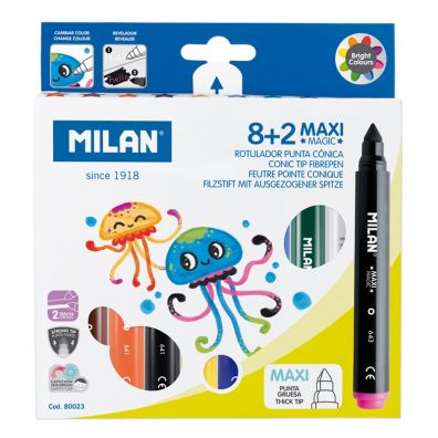 Milan Flamastry Maxi Magic 10 kolorw