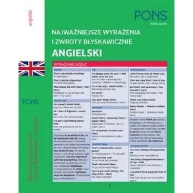 Najwa�niejsze wyra�enia i zwroty b�yskawiczne zwroty Angielski
