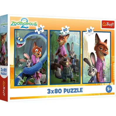 Puzzle 3x80 Zwierzakowe �ledztwo TREFL