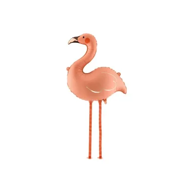 PartyDeco Balon foliowy Flaming, 65x67 cm, koralowy