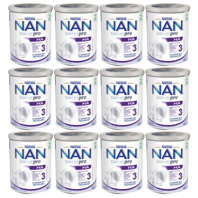 Nestle NAN EXPERTpro HA 3 Produkt na bazie mleka junior dla dzieci powyej 10. miesica Zestaw 12 x 800 g