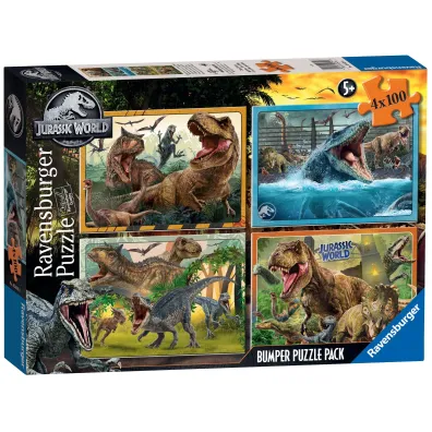 Puzzle 4x100 el. 2D Jurassic World Bumper Pack Ravensburger