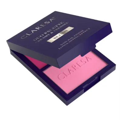 Claresa Duo Palette Creamy & Pressed Blush paleta do konturowania kremowo-pudrowa 01 Awesome Blossom 8.5 g