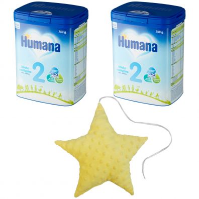 Humana 2 Mleko nastpne po 6 miesicu + poduszka Gratis Zestaw 2 x 750 g