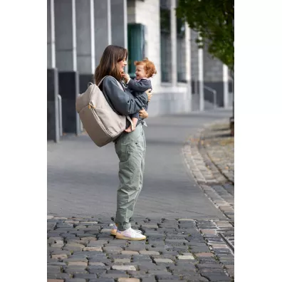 Lassig Green Label Plecak dla mam z akcesoriami Slender Up Backpack taupe beowy