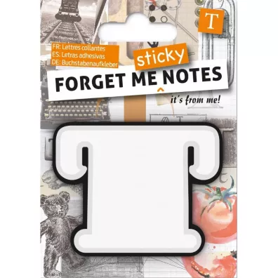 If Forget me sticky. Notes kart samoprzylepne litera T czarny
