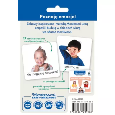 Montessori. Karty obrazkowe. Emocje