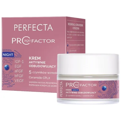 Perfecta Pro Age Factor krem aktywnie odbudowuj�cy na noc 50 ml