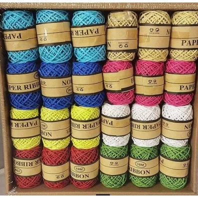 Adar Sznurek papierowy do pakowania 24 x 10m, 8 kolor�w 240 m