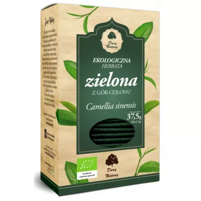 Dary Natury Herbata zielona 25 x 1,5 g Bio