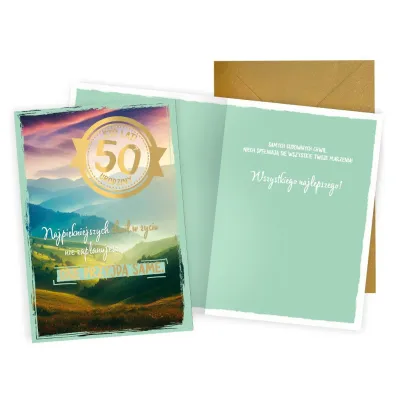 Kukartka Karnet 50 urodziny cytat PR-569