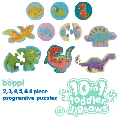 Puzzle progresywne Boppi 10w1 Dinozaury 30 elemenet�w