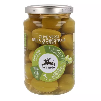 Alce Nero Oliwki zielone bella di cerignola z pestk� w zalewie 350 g Bio