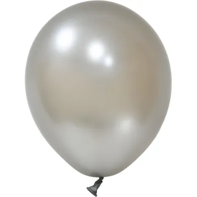 GoParty Balony lateksowe Metallic srebrne 25cm 100 szt