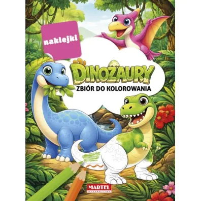Zbi�r do kolorowania z naklejkami Dinozaury