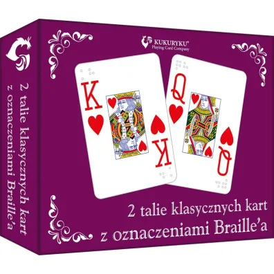 Karty klasyczne ze znakami Braille`a Kukuryku