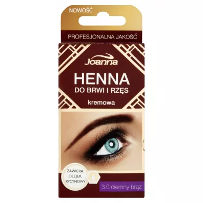 Joanna Henna do brwi i rzs kremowa 3.0 Ciemny Brz 15 ml