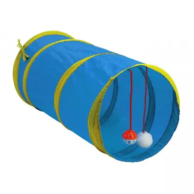 Pets Collection Tunel dla kota z zabawk niebieski 51 cm