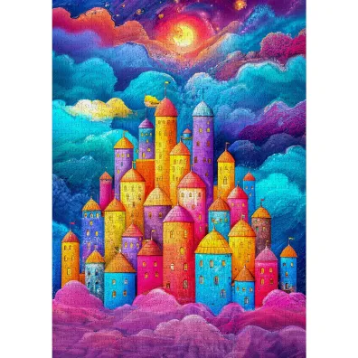 Puzzle 1000 Kolorowa forteca Enjoy