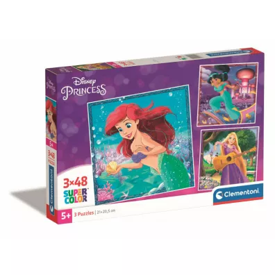 Puzzle 3x48 el. SuperColor. Princesses Clementoni