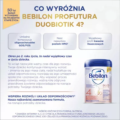 Bebilon Profutura Duobiotik 4 Formu�a na bazie mleka po 2. roku �ycia 800 g